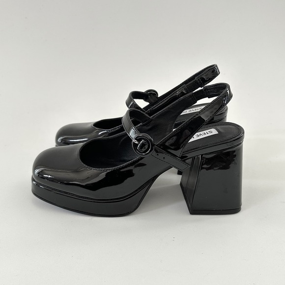 Steve Madden Shoes - Steve Madden Black Platform Mary Jane Heels Womens 7 Chunky y2k Block Goth Bratz